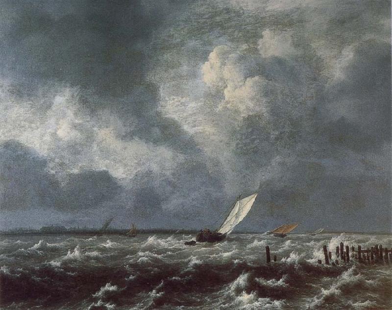 Jacob van Ruisdael View of Het Lj on a Stormy Day Sweden oil painting art